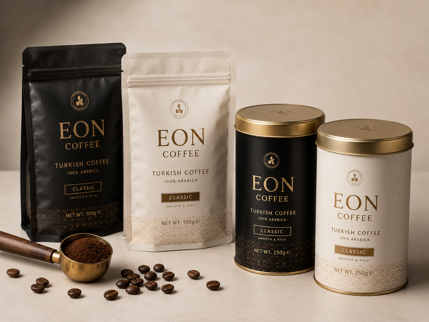 Retail Turkish coffee packaging options