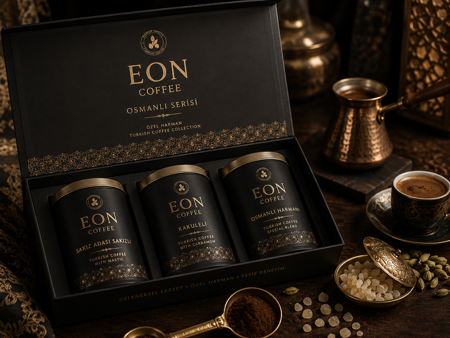 Specialty spiced Ottoman Turkish coffee blends